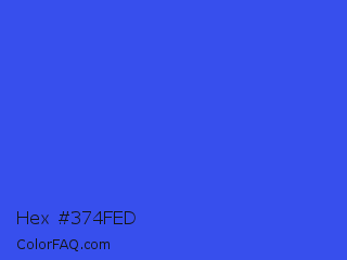 Hex #374fed Color Image