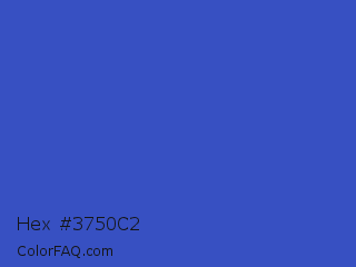 Hex #3750c2 Color Image