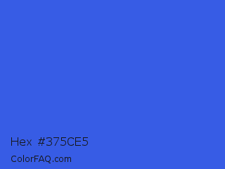 Hex #375ce5 Color Image
