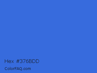 Hex #376bdd Color Image