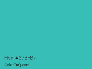 Hex #37bfb7 Color Image