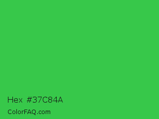 Hex #37c84a Color Image