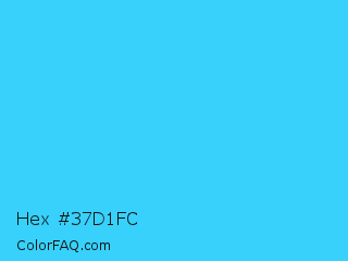 Hex #37d1fc Color Image