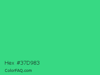 Hex #37d983 Color Image