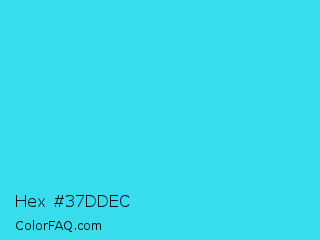 Hex #37ddec Color Image