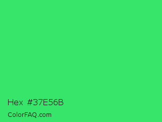 Hex #37e56b Color Image