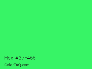 Hex #37f466 Color Image