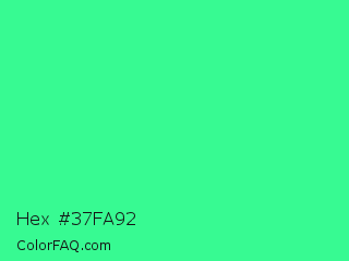 Hex #37fa92 Color Image