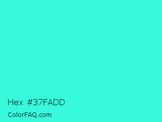 Hex #37fadd Color Image