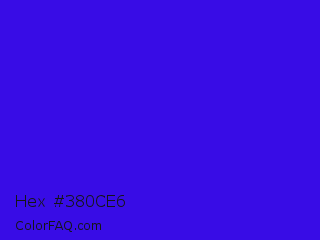 Hex #380ce6 Color Image
