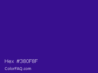 Hex #380f8f Color Image