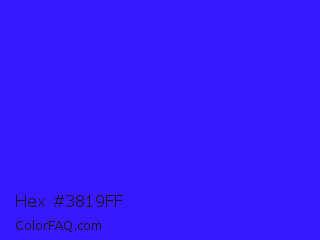 Hex #3819ff Color Image