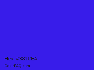 Hex #381cea Color Image