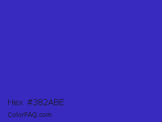 Hex #382abe Color Image