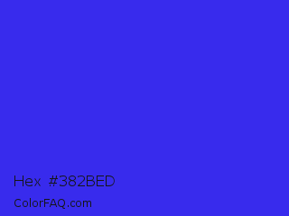 Hex #382bed Color Image