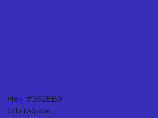 Hex #382eb9 Color Image