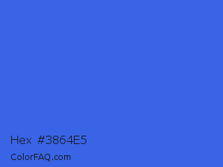 Hex #3864e5 Color Image