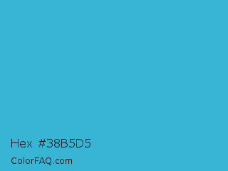 Hex #38b5d5 Color Image