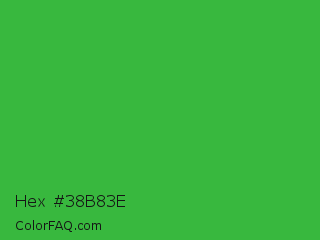 Hex #38b83e Color Image