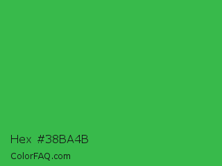 Hex #38ba4b Color Image