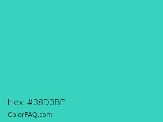 Hex #38d3be Color Image