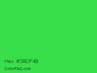 Hex #38df4b Color Image