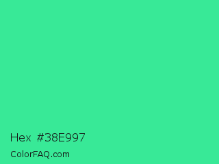 Hex #38e997 Color Image