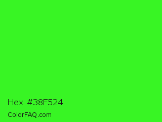 Hex #38f524 Color Image