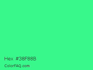 Hex #38f88b Color Image