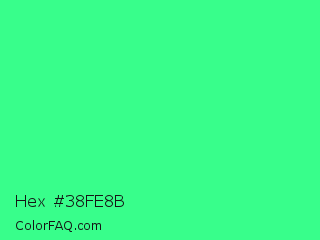 Hex #38fe8b Color Image