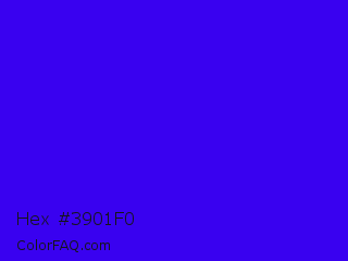 Hex #3901f0 Color Image