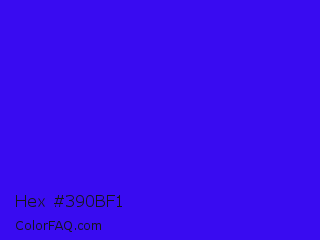 Hex #390bf1 Color Image