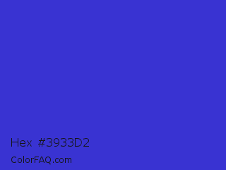 Hex #3933d2 Color Image
