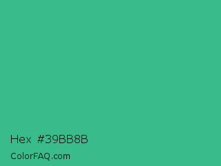 Hex #39bb8b Color Image