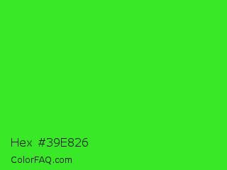 Hex #39e826 Color Image