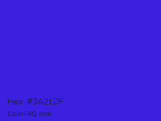 Hex #3a21df Color Image