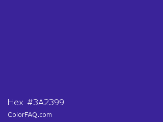 Hex #3a2399 Color Image