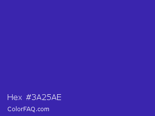 Hex #3a25ae Color Image