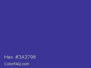 Hex #3a3798 Color Image
