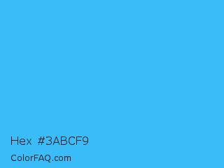 Hex #3abcf9 Color Image
