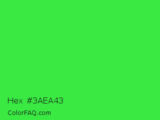 Hex #3aea43 Color Image