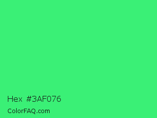 Hex #3af076 Color Image