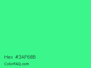 Hex #3af68b Color Image