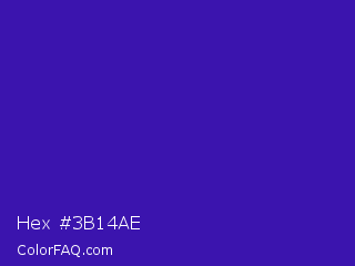 Hex #3b14ae Color Image