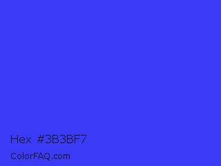 Hex #3b3bf7 Color Image