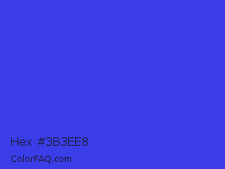 Hex #3b3ee8 Color Image