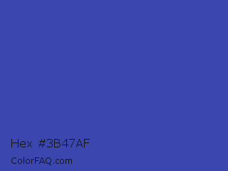 Hex #3b47af Color Image