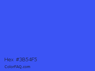 Hex #3b54f5 Color Image