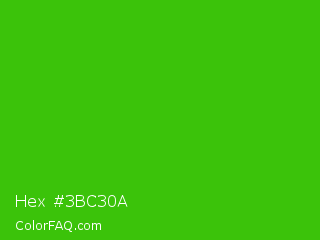 Hex #3bc30a Color Image