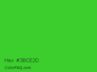 Hex #3bce2d Color Image